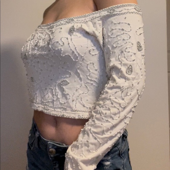 Vintage beaded crop top - Picture 6 of 11